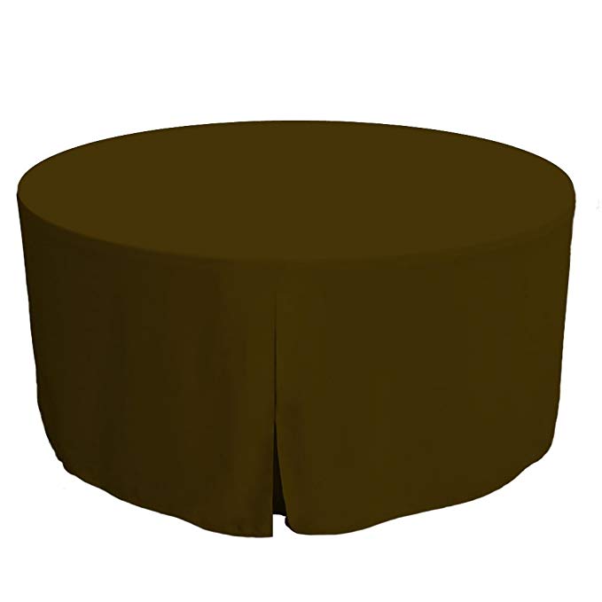 60-Inch Tablecloth, Fitted Folding Table Cover, Tablevogue, Chocolate