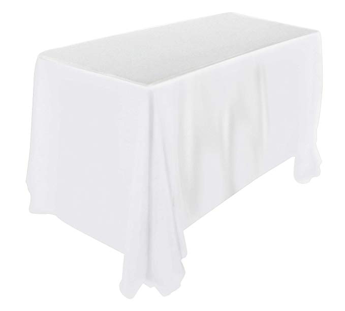 Utopia Kitchen 90 by 132-Inch, White Tablecloth, 100 Percent Polyester Rectangular Table Cover