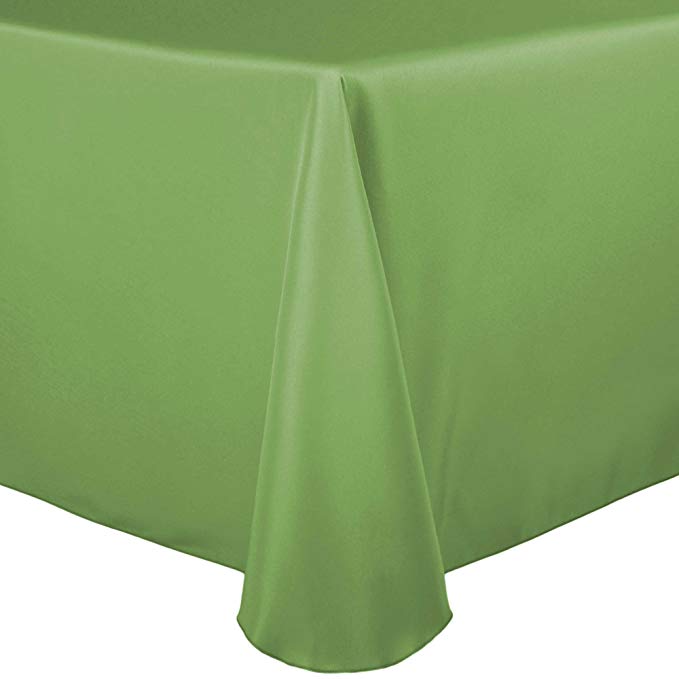 Ultimate Textile -18 Pack- 120 x 120-Inch Square Polyester Linen Tablecloth with Rounded Corners, Sage Green