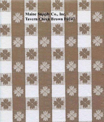 Brown Tavern Check Series F0247 Vinyl Tablecloth 54