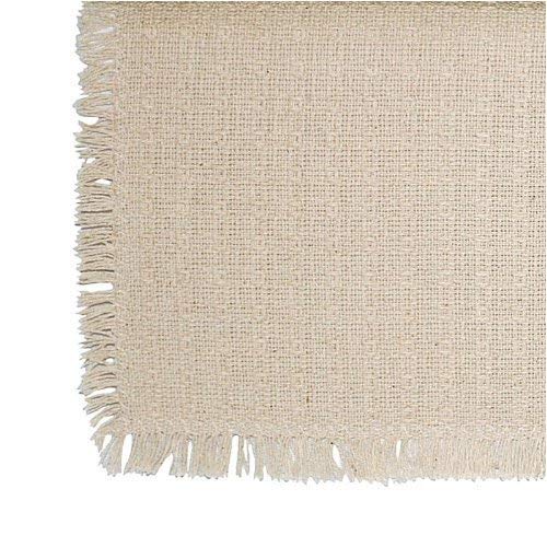 70 x 144 (Rectangle) Homespun Tablecloth, Hand Loomed, 100% Cotton, Solid Natural