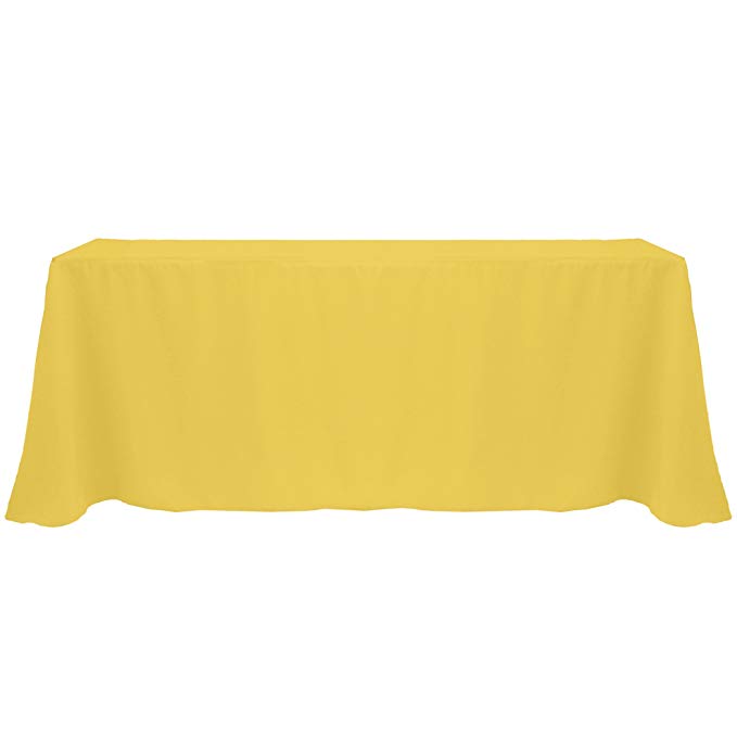 Ultimate Textile -16 Pack- 90 x 156-Inch Rectangular Polyester Linen Tablecloth with Rounded Corners, Goldenrod