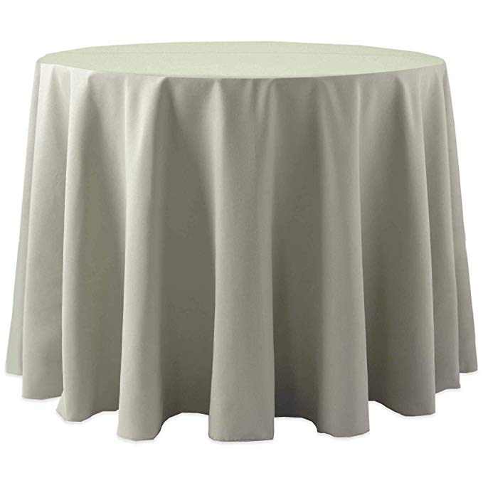 Ultimate Textile -2 Pack- Cotton-Feel 84-Inch Round Tablecloth, Seamist Light Green