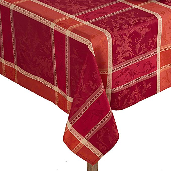 Occasion Gallery Multi Color Red Holiday Plaid Design Tablecloth. 70