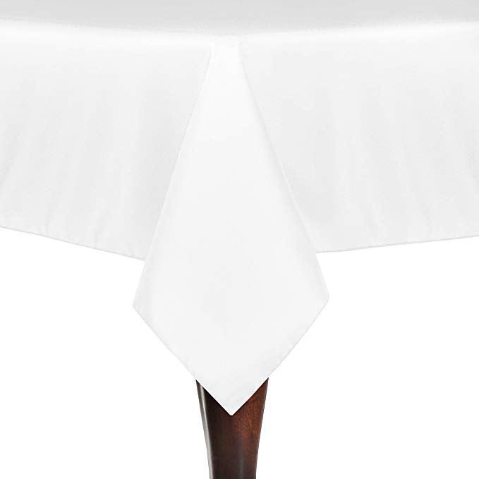 Ultimate Textile -10 Pack- 60 x 120-Inch Rectangular Polyester Linen Tablecloth, White