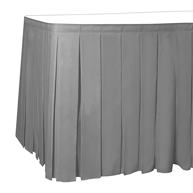 Ultimate Textile 17 ft. Box Pleat Polyester Table Skirt - 42