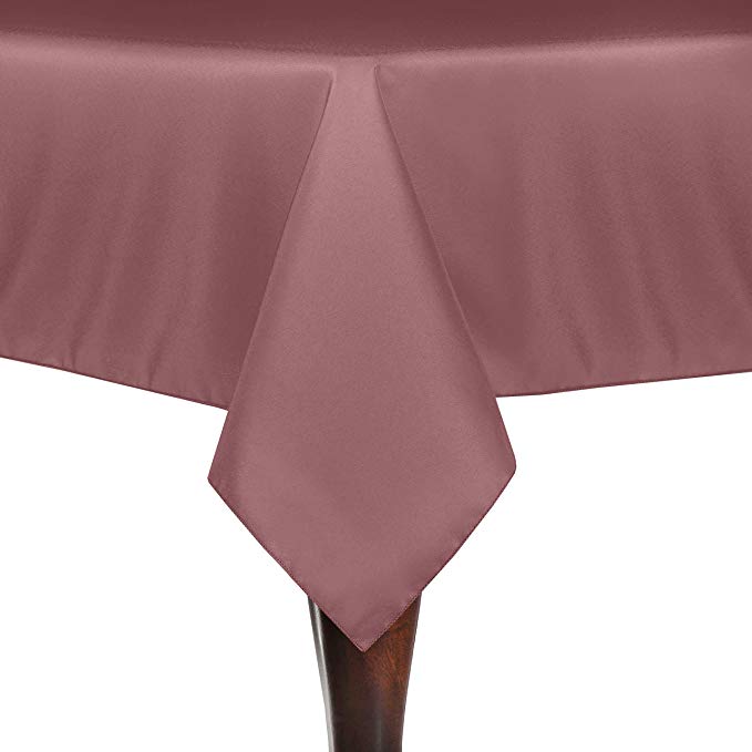 Ultimate Textile -30 Pack- 72 x 108-Inch Rectangular Polyester Linen Tablecloth, Mauve