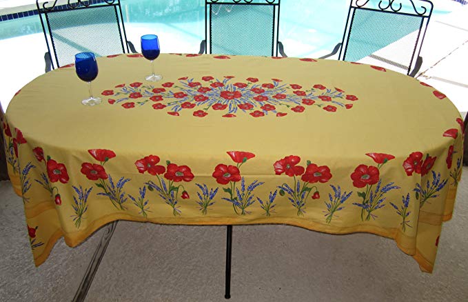 French Provencal Cotton Coated Tablecloth 