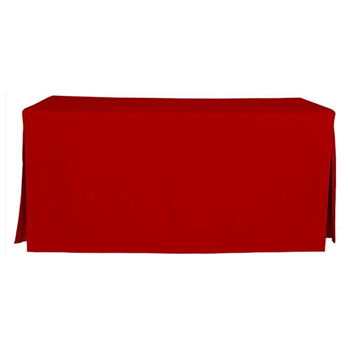 6-Foot Tablecloth, Fitted Folding Table Cover, Tablevogue, Red