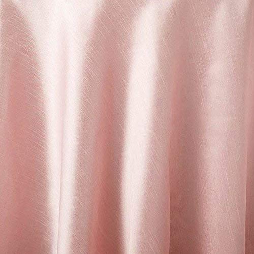 120 Inch Round Tablecloth, Supernova Shantung, Light Pink