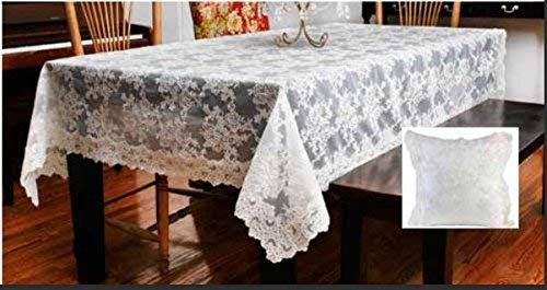 Alencon French Bridal Lace Tablecloth - 120 Inch