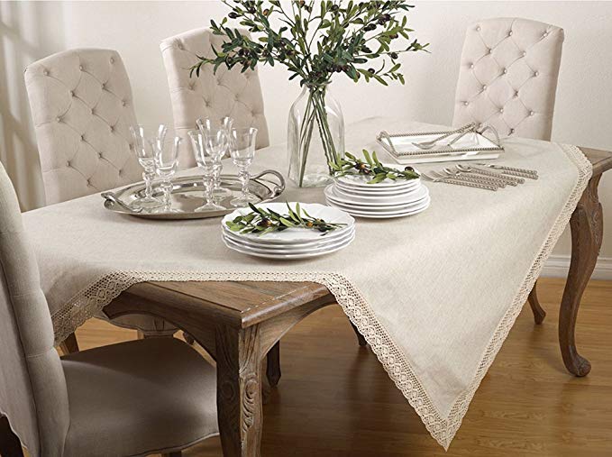 Fennco Styles Marie Thérèse Classic Design Tablecloth - 8 Sizes (80