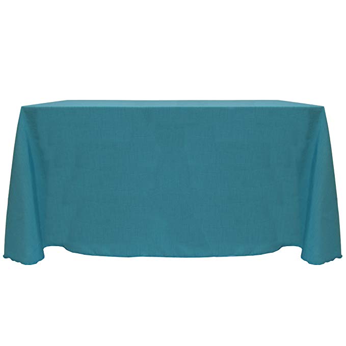 Ultimate Textile -2 Pack- Reversible Shantung Satin - Majestic 90 x 132-Inch Rectangular Tablecloth, Turquoise Blue