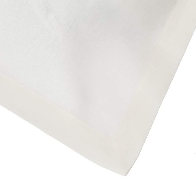 Huddleson Ivory Pure Italian Linen Tablecloth, 66