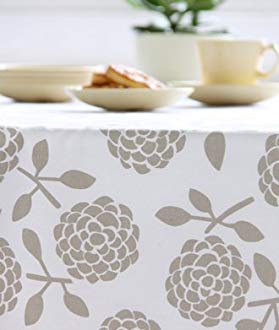 Dandi 8 Seater Tablecloth, Hydrangea Oatmeal