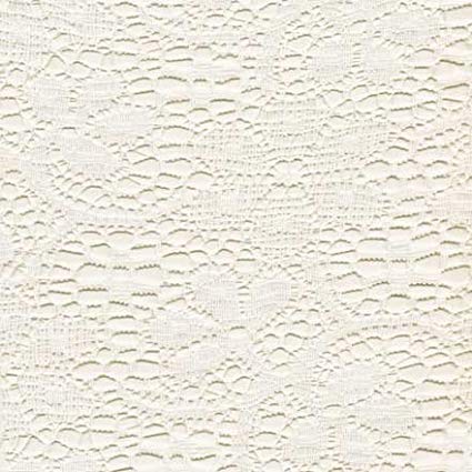 Bright Settings 60x144 Inch Oval Tablecloth, Poly Cove lace, Ivory