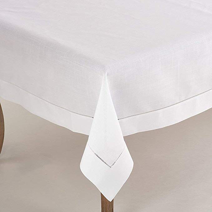 Fennco Styles Rochester Tablecloth with Hemstitched Border (70
