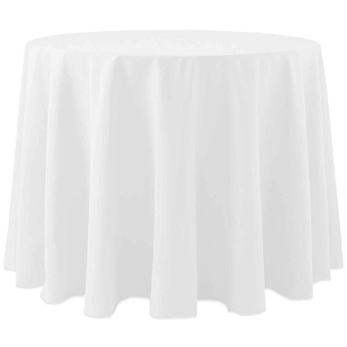 Ultimate Textile -3 Pack- Cotton-Feel 108-Inch Round Tablecloth, White