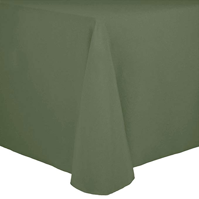 Ultimate Textile -3 Pack- Cotton-Feel 90 x 156-Inch Rectangular Tablecloth, Army Green
