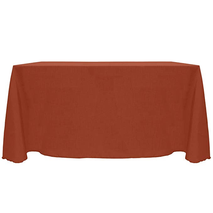 Ultimate Textile -3 Pack- Reversible Shantung Satin - Majestic 108 x 156-Inch Rectangular Tablecloth, Burnt Orange