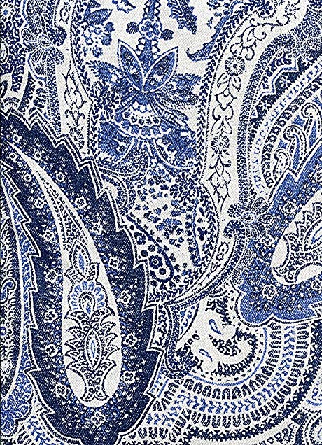 Ralph Lauren Laveen Paisley Indigo Blue Tablecloth, 60-by-104 Inch Oblong Rectangular