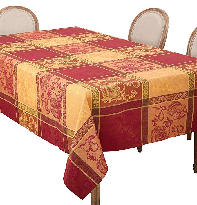 SARO LIFESTYLE Thanksgiving Holiday Design Tablecloth, 72