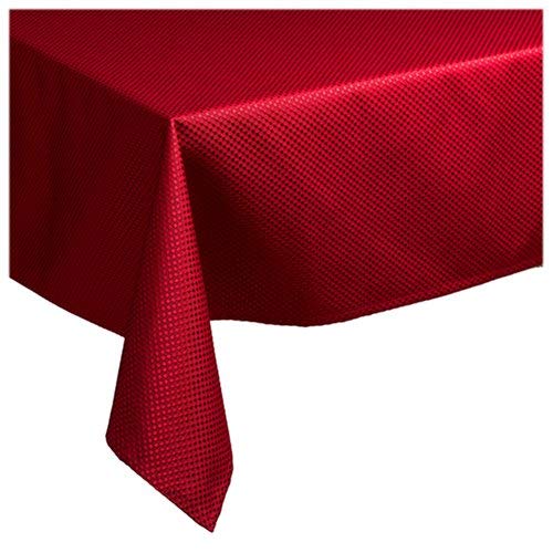Waterford Table Crosshaven 70 by 84-Inch Oblong Table Cloth, Red