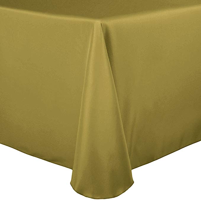 Ultimate Textile -30 Pack- 72 x 120-Inch Oval Polyester Linen Tablecloth, Acid Green