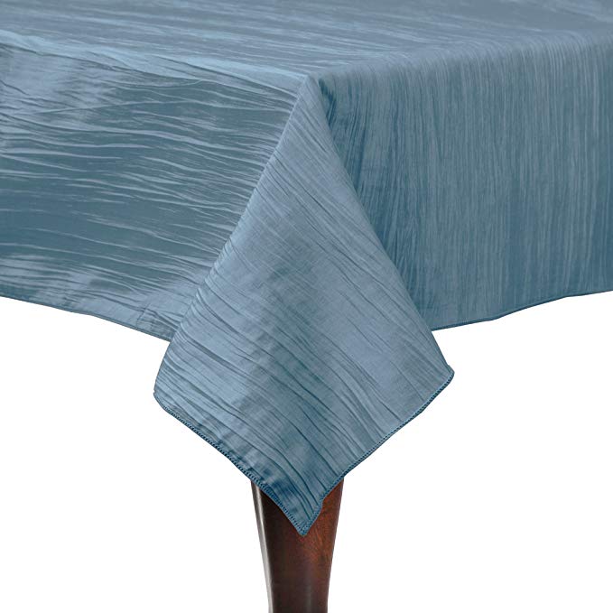 Ultimate Textile -100 Pack- Crinkle Taffeta - Delano 45 x 45-Inch Square Tablecloth, Ice Blue