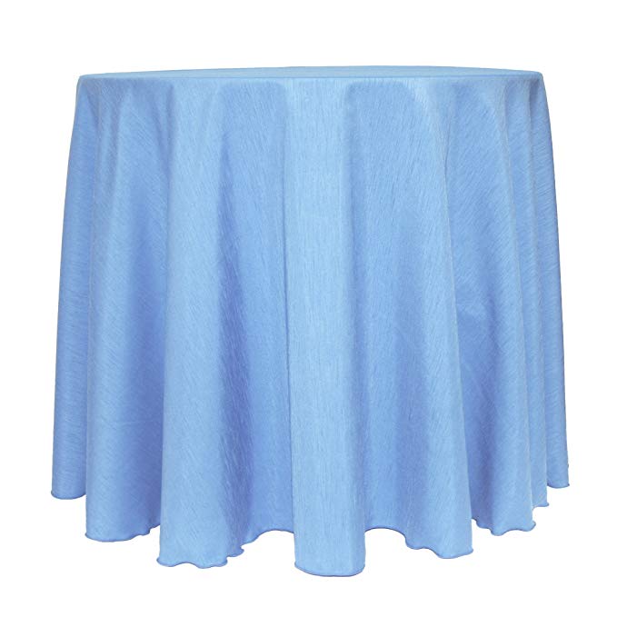 Ultimate Textile -5 Pack- Reversible Shantung Satin - Majestic 102-Inch Round Tablecloth, Light Baby Blue
